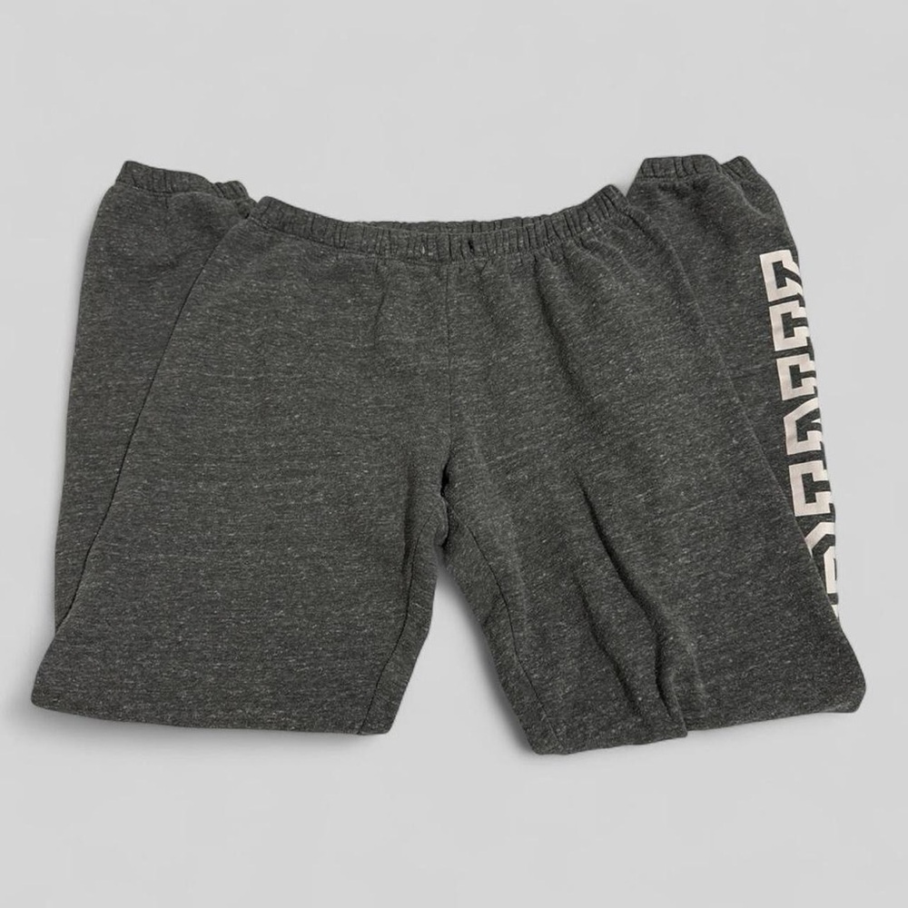 PINK Victoria's Secret Charcoal Heather Joggers with Side Logo